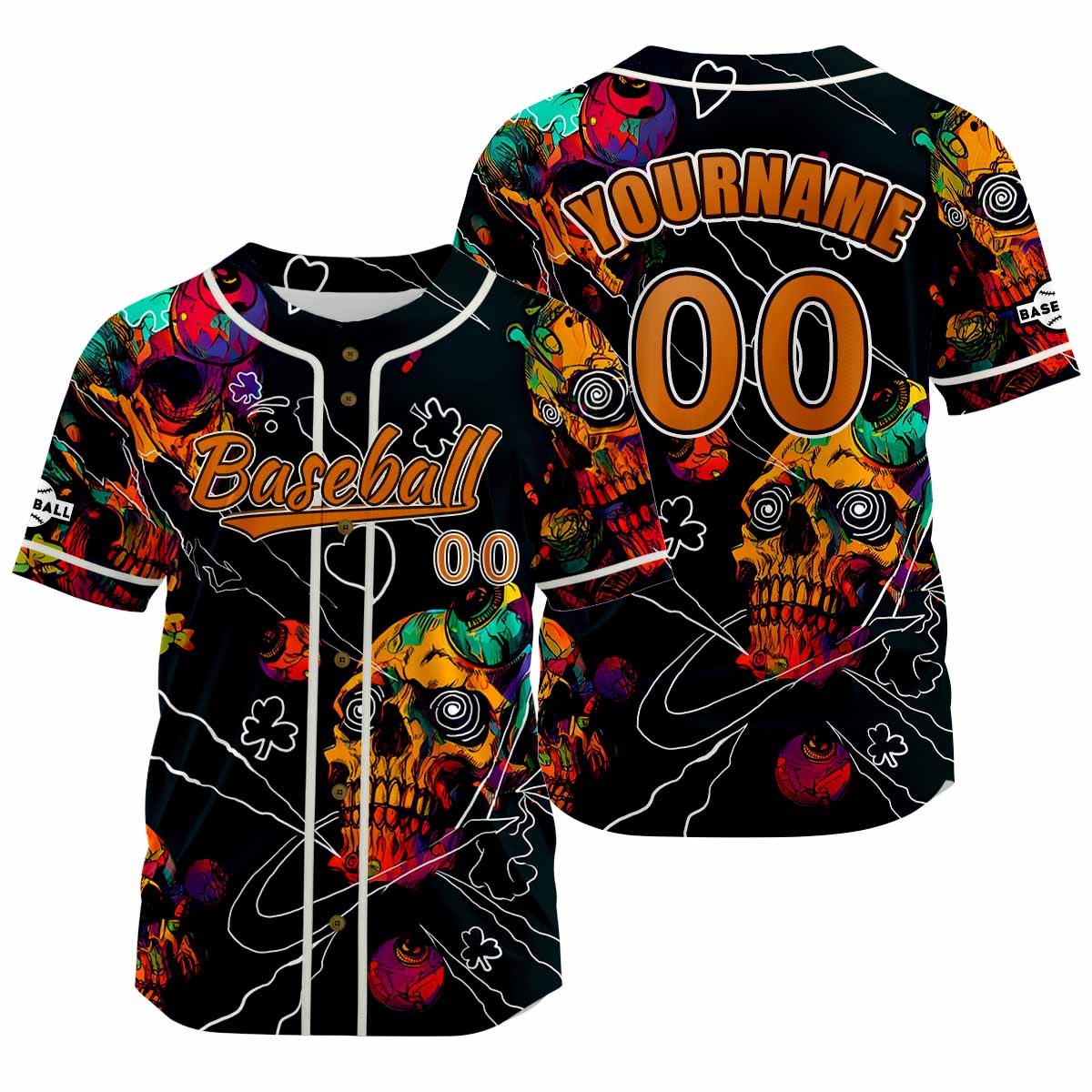 Custom Black Baseball Jersey Print Personalized Name, Number and Logo