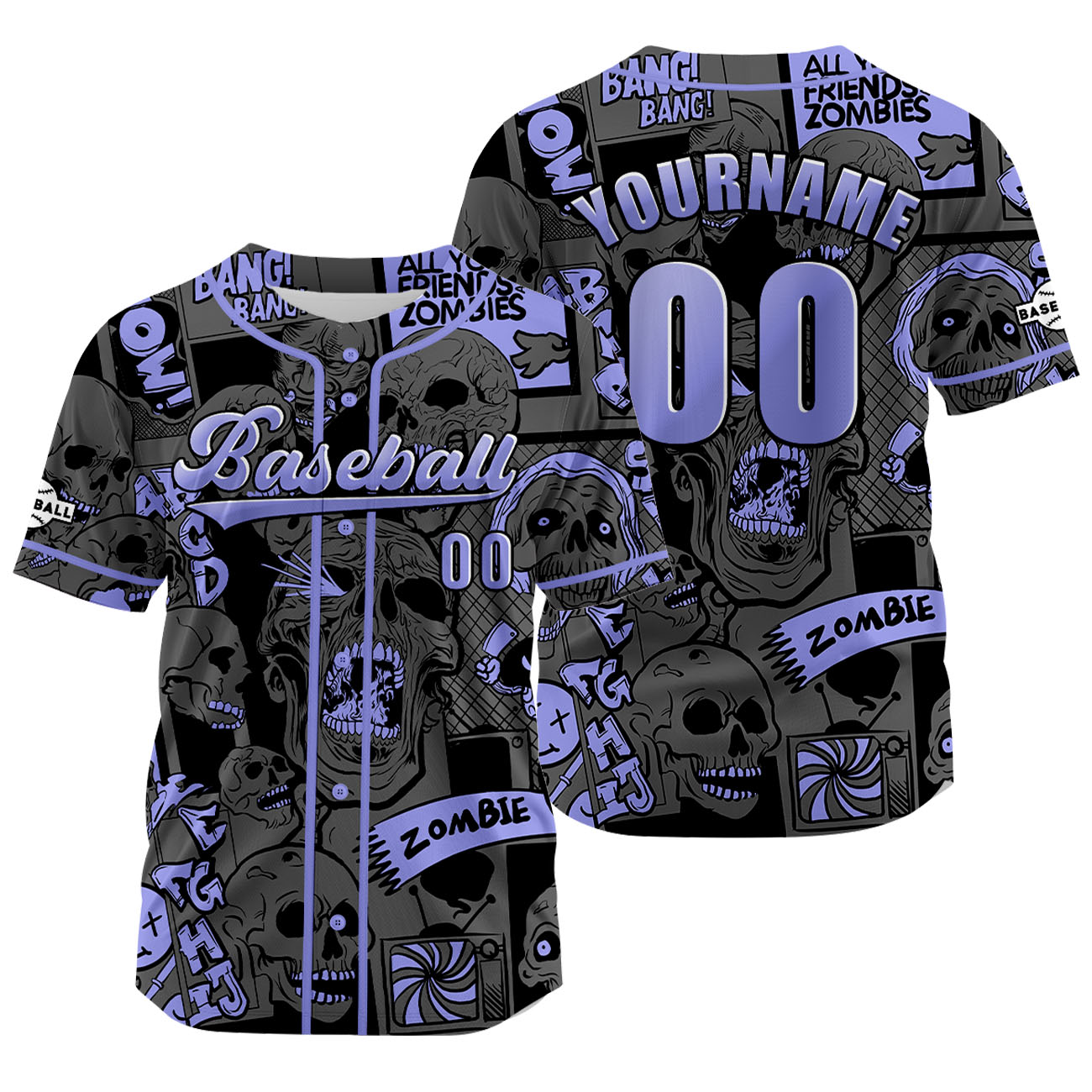 Custom Gray Baseball Jersey Print Personalized Name, Number and Logo