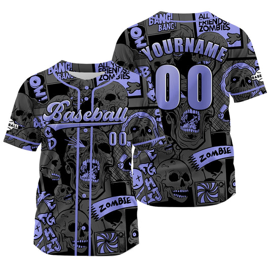 Custom Gray Baseball Jersey Print Personalized Name, Number and Logo