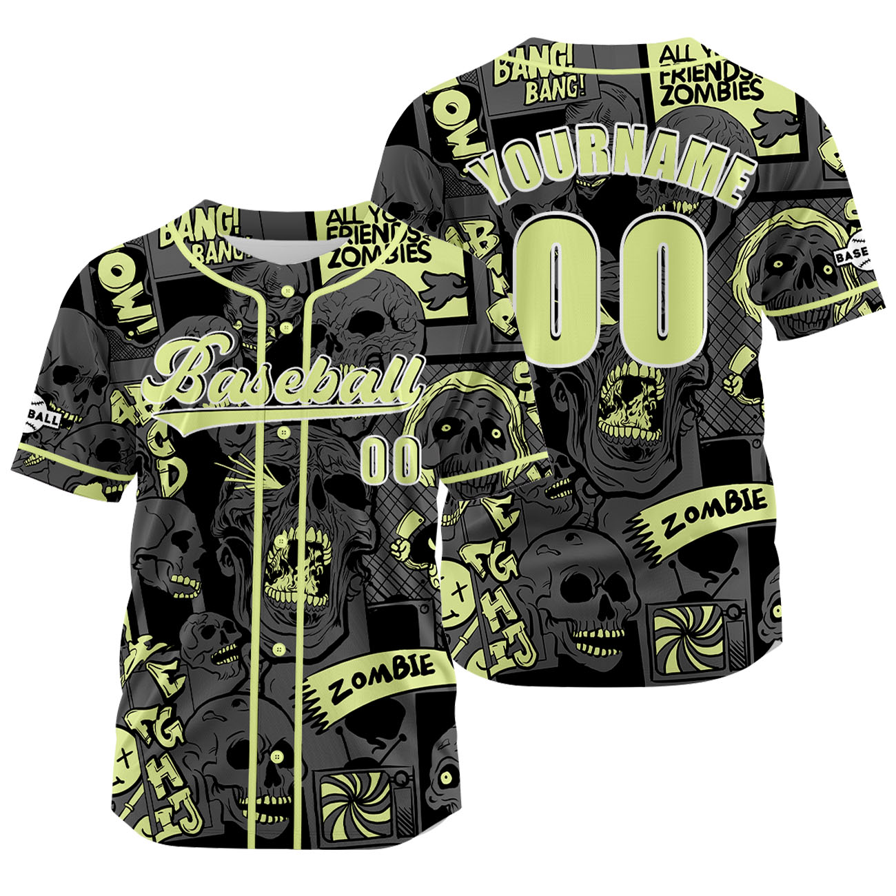 Custom Gray Baseball Jersey Print Personalized Name, Number and Logo