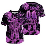 Custom Pink Baseball Jersey Print Personalized Name, Number and Logo