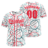 Custom White Pink Button Down Baseball Jersey for Men Women Adult Youth Print Name Number Logo