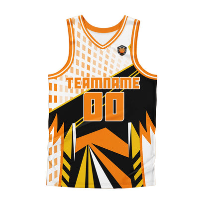 Custom Orange Basketball Jersey Uniform Suit Printed Your Logo Name Number