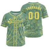 Custom Green Yellow Baseball Jersey Print Personalized Name, Number and Logo