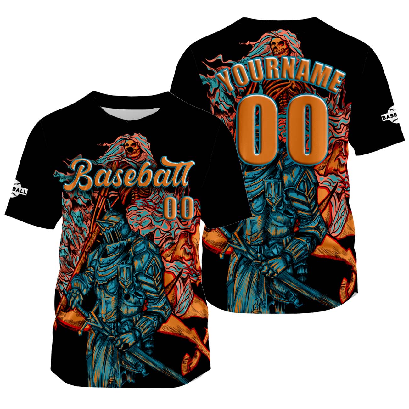 Custom Black Baseball Jersey Print Personalized Name, Number and Logo