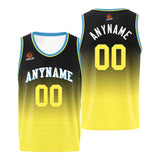 Custom Basketball Jersey Personalized Stitched Team Name Number Logo Navy&Yellow