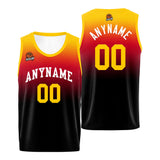 Custom Basketball Jersey Personalized Stitched Team Name Number Logo Orange&Black