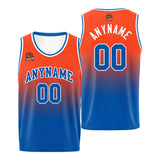 Custom Basketball Jersey Personalized Stitched Team Name Number Logo Orange&Blue