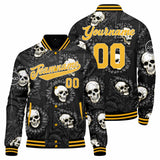 Custom Black and Yellow Varsity Jacket for Men Women and Youth with Personalized Letterman Jacket