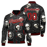 Custom Black Red Varsity Jacket for Men Women and Youth with Personalized Letterman Jacket