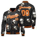 Custom Black Orange Varsity Jacket for Men Women and Youth with Personalized Letterman Jacket