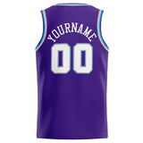 Custom Stitched Basketball Jersey for Men, Women And Kids Purple-White