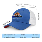 Custom Aquamarine Orange Two-Tone White Mesh Snapback Cap Unisex Sporty Casual Hats