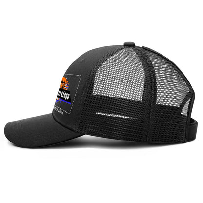 Customized Black Washed Mesh Cowboy Men's and Women's Ponytail Hat with Velcro Can be Printed Logo Text