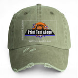 Custom Distressed & Washed Denim Baseball Cap – Unisex Streetwear Style