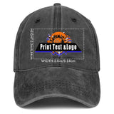 Personalized Custom Black Washed Cowboy Trucker Hat with Logo Fashion Accessory