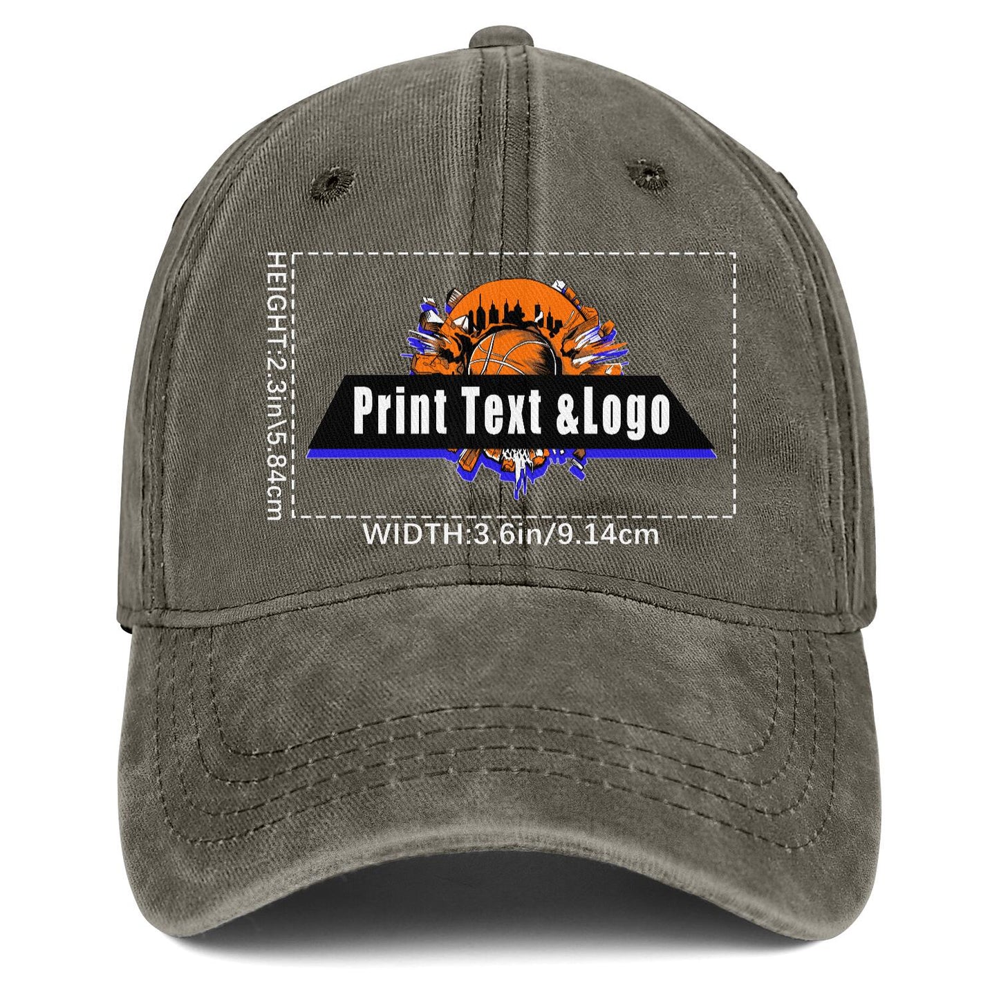 Personalized Custom Brown Washed Cowboy Trucker Hat with Logo Fashion Accessory
