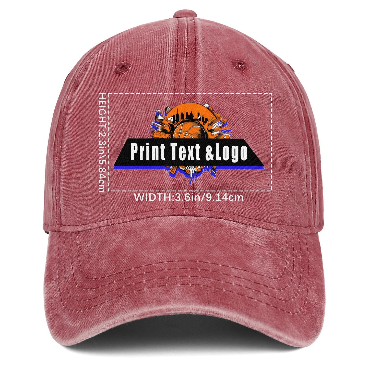 Personalized Custom Red Washed Cowboy Trucker Hat with Logo Fashion Accessory