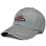 Customized Gray Logo Washed Cowboy Ponytail Cap Metal Snapback Men's and Women's Breathable Baseball Caps