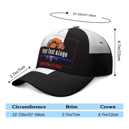Custom White Black Duckbill Mesh Cap Elevate Your Style with Personalized Comfort