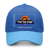 New Custom Blue Duckbill Cap Design Available with Heat Transfer Printing in Multiple Colors