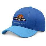 New Custom Blue Duckbill Cap Design Available with Heat Transfer Printing in Multiple Colors