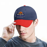 New Custom Navy Red Duckbill Cap Design Available with Heat Transfer Printing in Multiple Colors