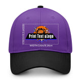 New Custom Purple Black Duckbill Cap Design Available with Heat Transfer Printing in Multiple Colors