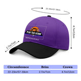 New Custom Purple Black Duckbill Cap Design Available with Heat Transfer Printing in Multiple Colors