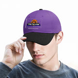 New Custom Purple Black Duckbill Cap Design Available with Heat Transfer Printing in Multiple Colors