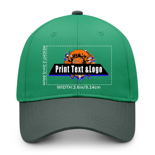 New Custom Green Duckbill Cap Design Available with Heat Transfer Printing in Multiple Colors