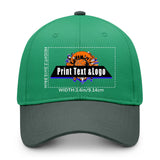 New Custom Green Duckbill Cap Design Available with Heat Transfer Printing in Multiple Colors