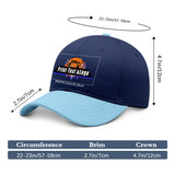 New Custom Navy Blue Green Duckbill Cap Design Available with Heat Transfer Printing in Multiple Colors