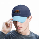 New Custom Navy Blue Green Duckbill Cap Design Available with Heat Transfer Printing in Multiple Colors
