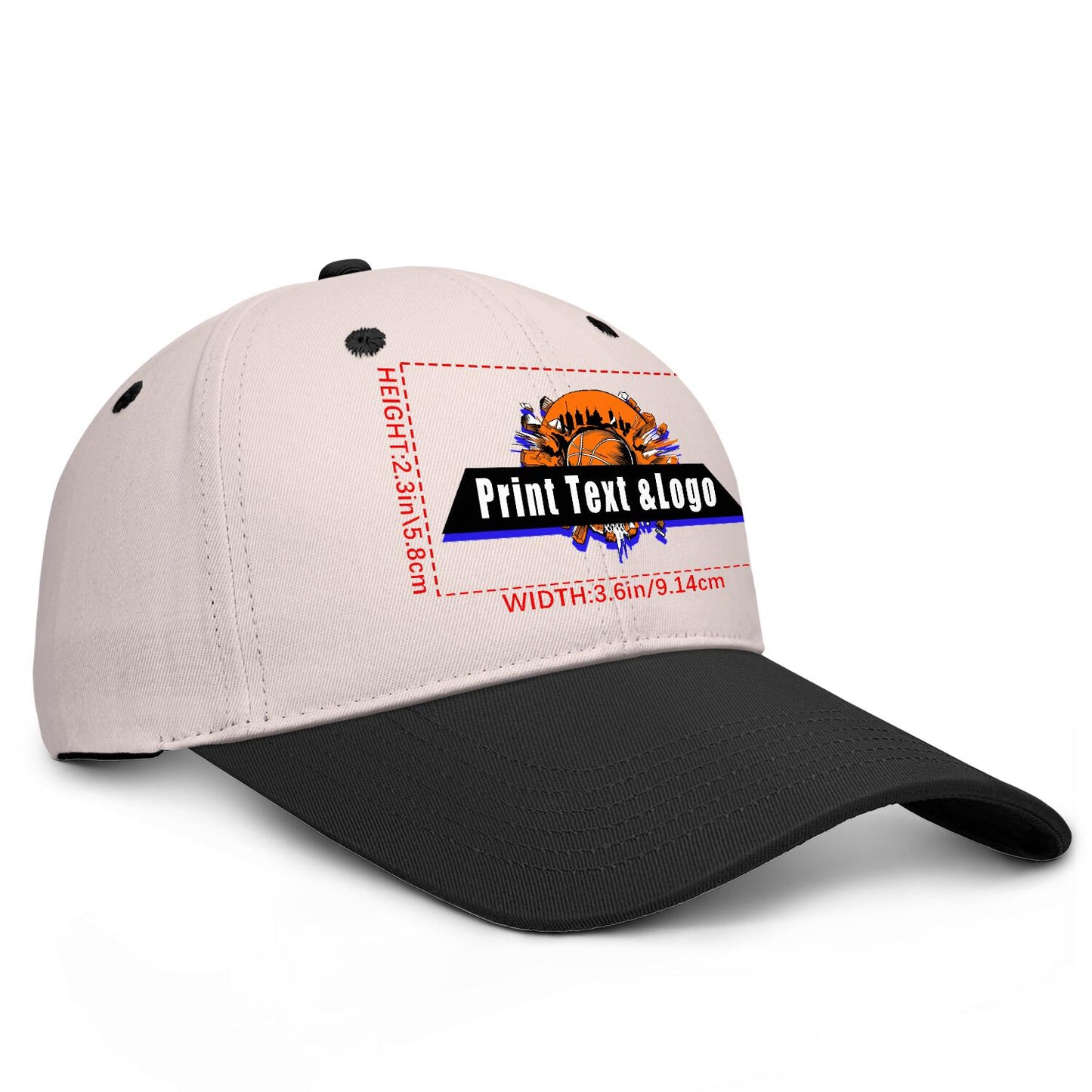 Custom Cameosa Black Sports Duckbill Mesh Cap - Unleash Your Athletic Style with Personal Touch
