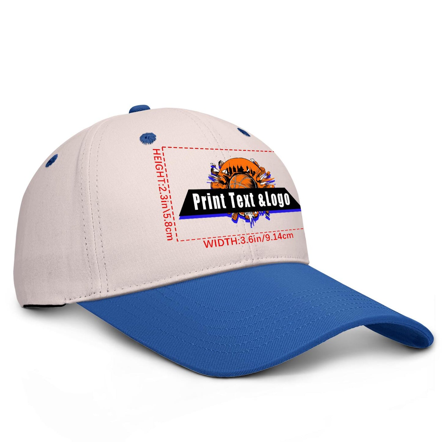 Custom Cameosa Blue Sports Duckbill Mesh Cap - Unleash Your Athletic Style with Personal Touch