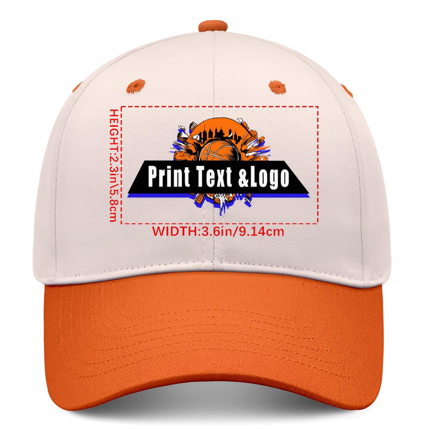 Custom Cameosa Orange Sports Duckbill Mesh Cap - Unleash Your Athletic Style with Personal Touch