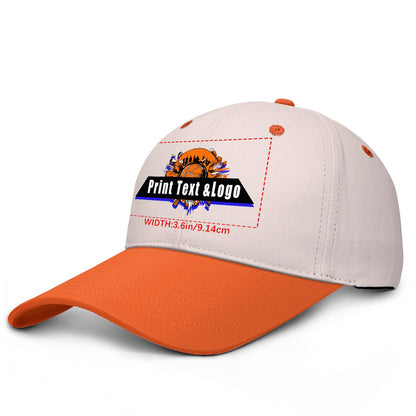 Custom Cameosa Orange Sports Duckbill Mesh Cap - Unleash Your Athletic Style with Personal Touch