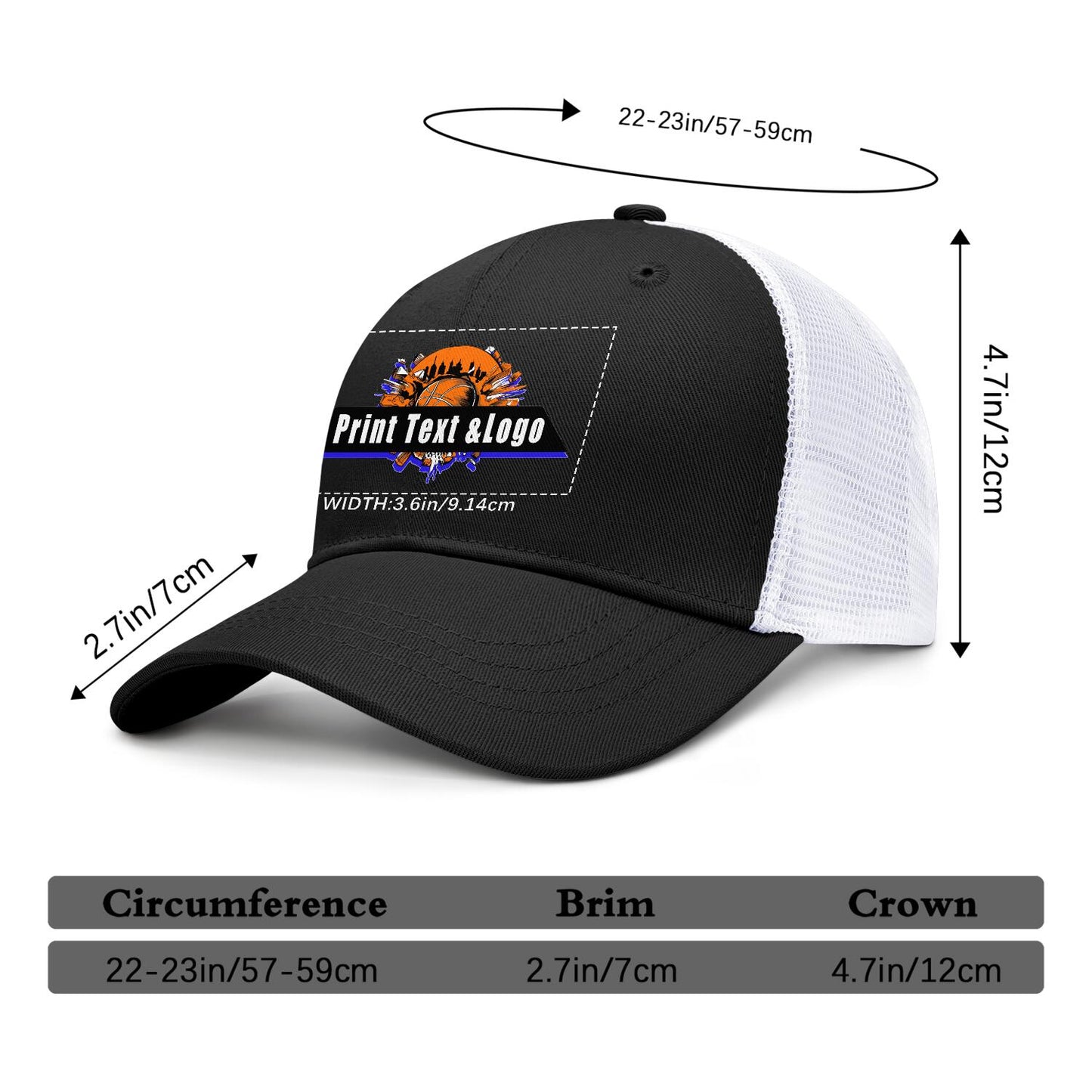 Custom Black Mesh Duckbill Cap Personalized Style for Every Occasion Hat