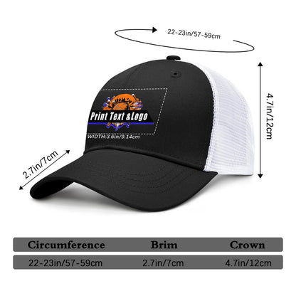 Custom Black Mesh Duckbill Cap Personalized Style for Every Occasion Hat