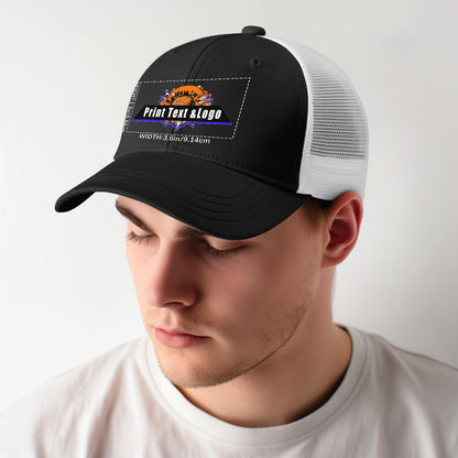Custom Black Mesh Duckbill Cap Personalized Style for Every Occasion Hat