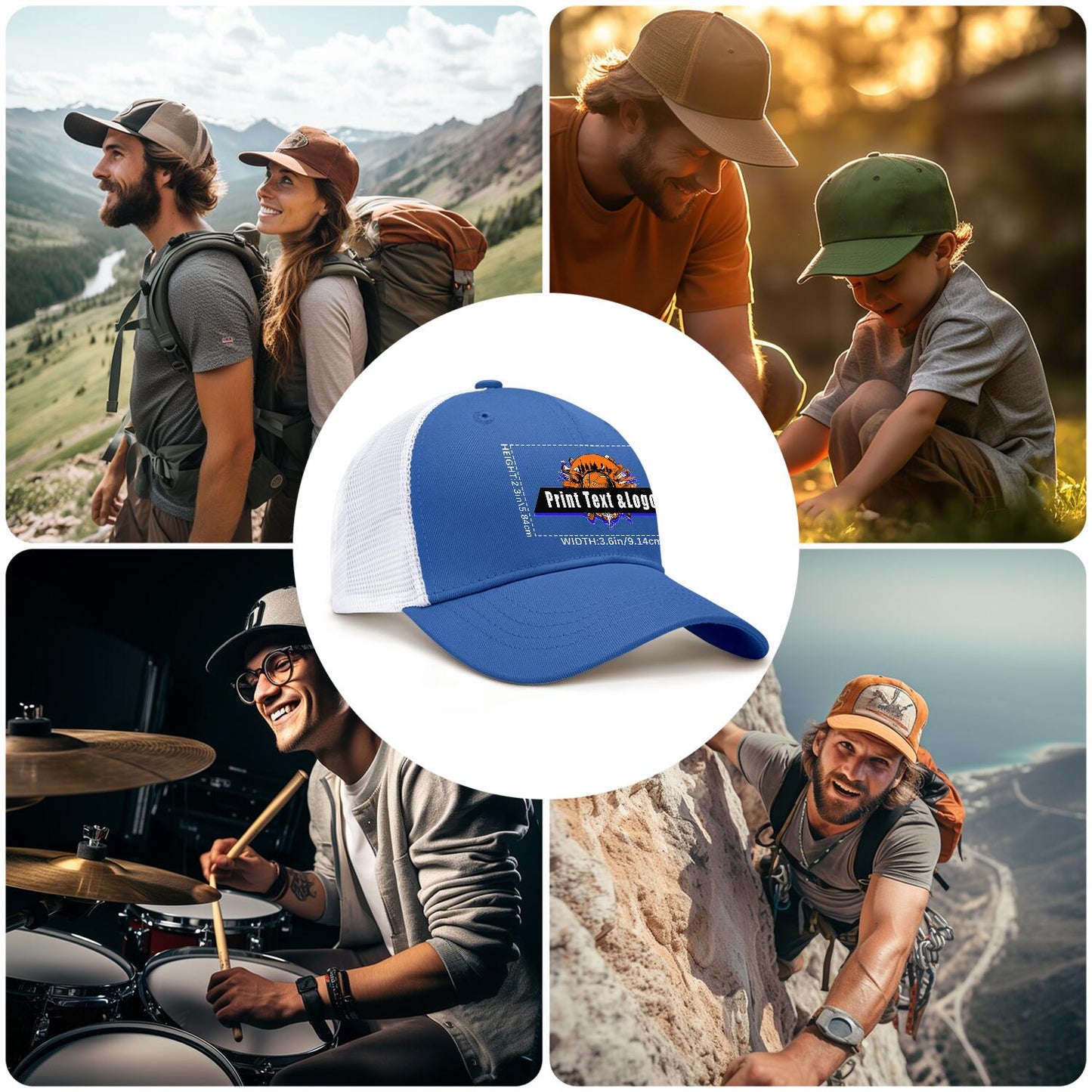 Custom Blue Mesh Duckbill Cap Personalized Style for Every Occasion Hat