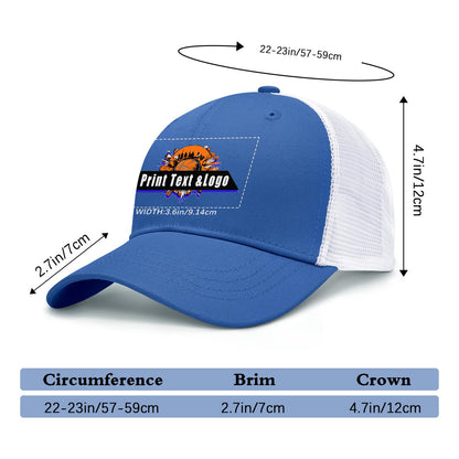 Custom Blue Mesh Duckbill Cap Personalized Style for Every Occasion Hat