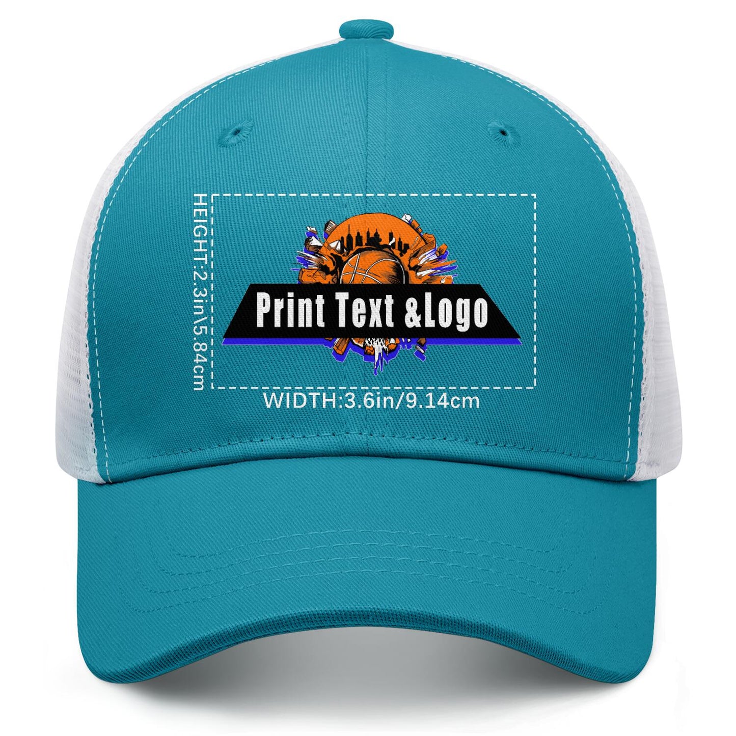 Custom Blue Green Mesh Duckbill Cap Personalized Style for Every Occasion Hat