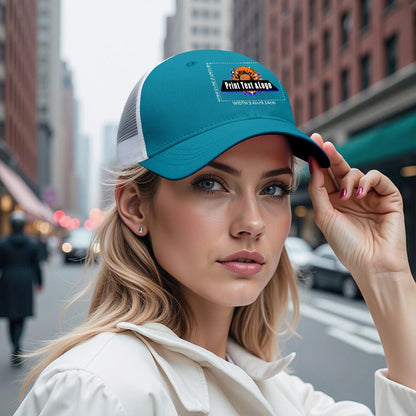 Custom Blue Green Mesh Duckbill Cap Personalized Style for Every Occasion Hat