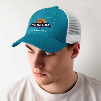 Custom Blue Green Mesh Duckbill Cap Personalized Style for Every Occasion Hat