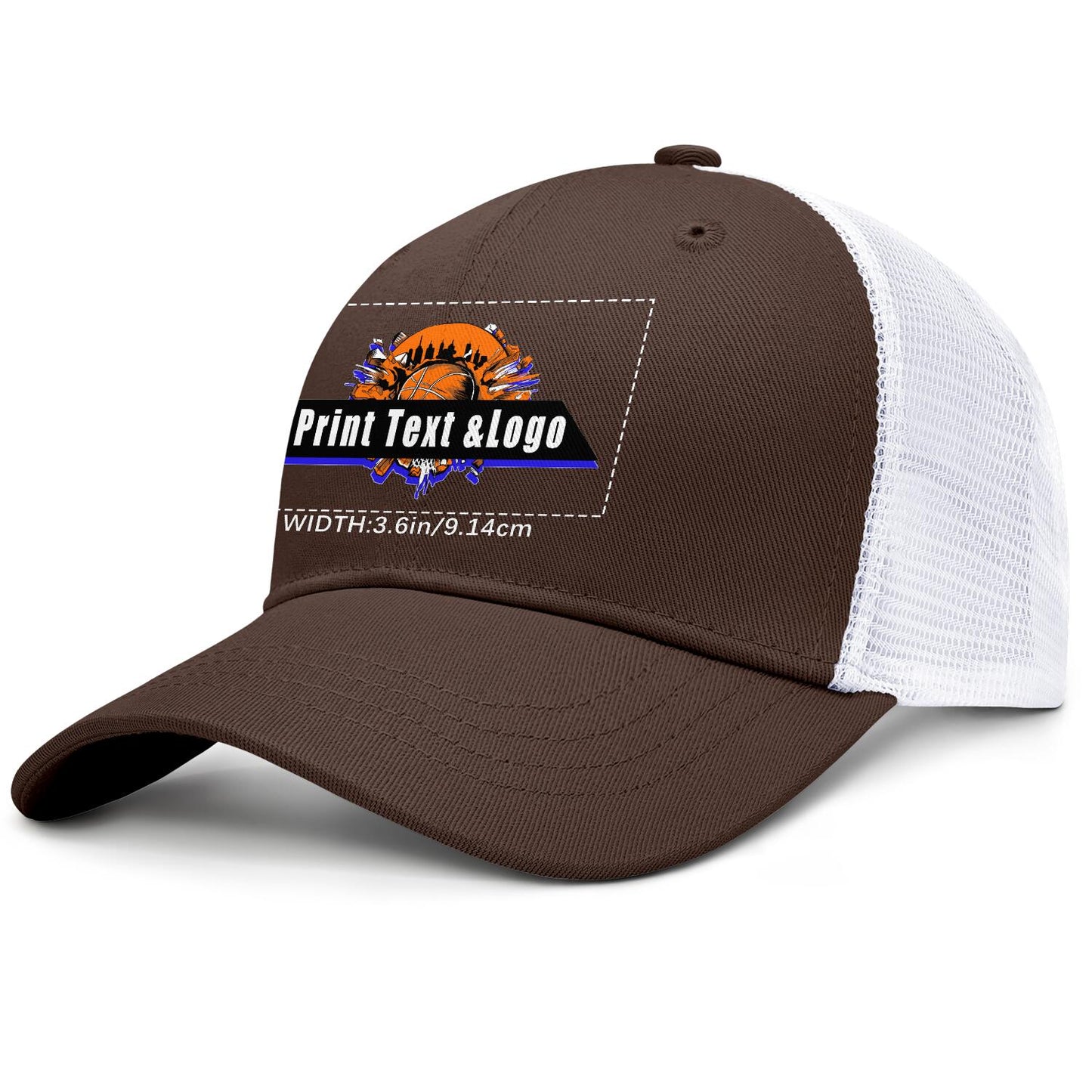 Custom Brown Mesh Duckbill Cap Personalized Style for Every Occasion Hat