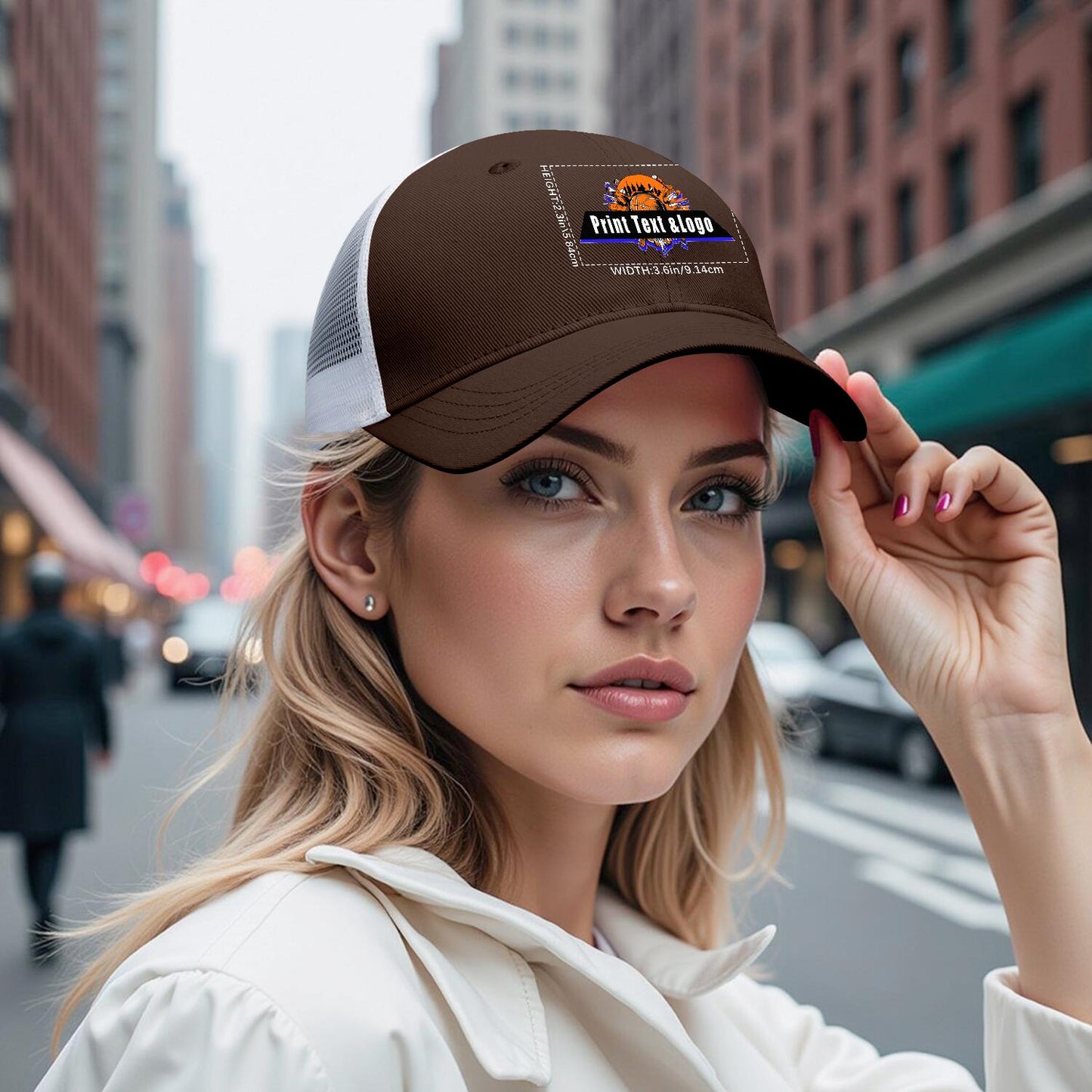 Custom Brown Mesh Duckbill Cap Personalized Style for Every Occasion Hat