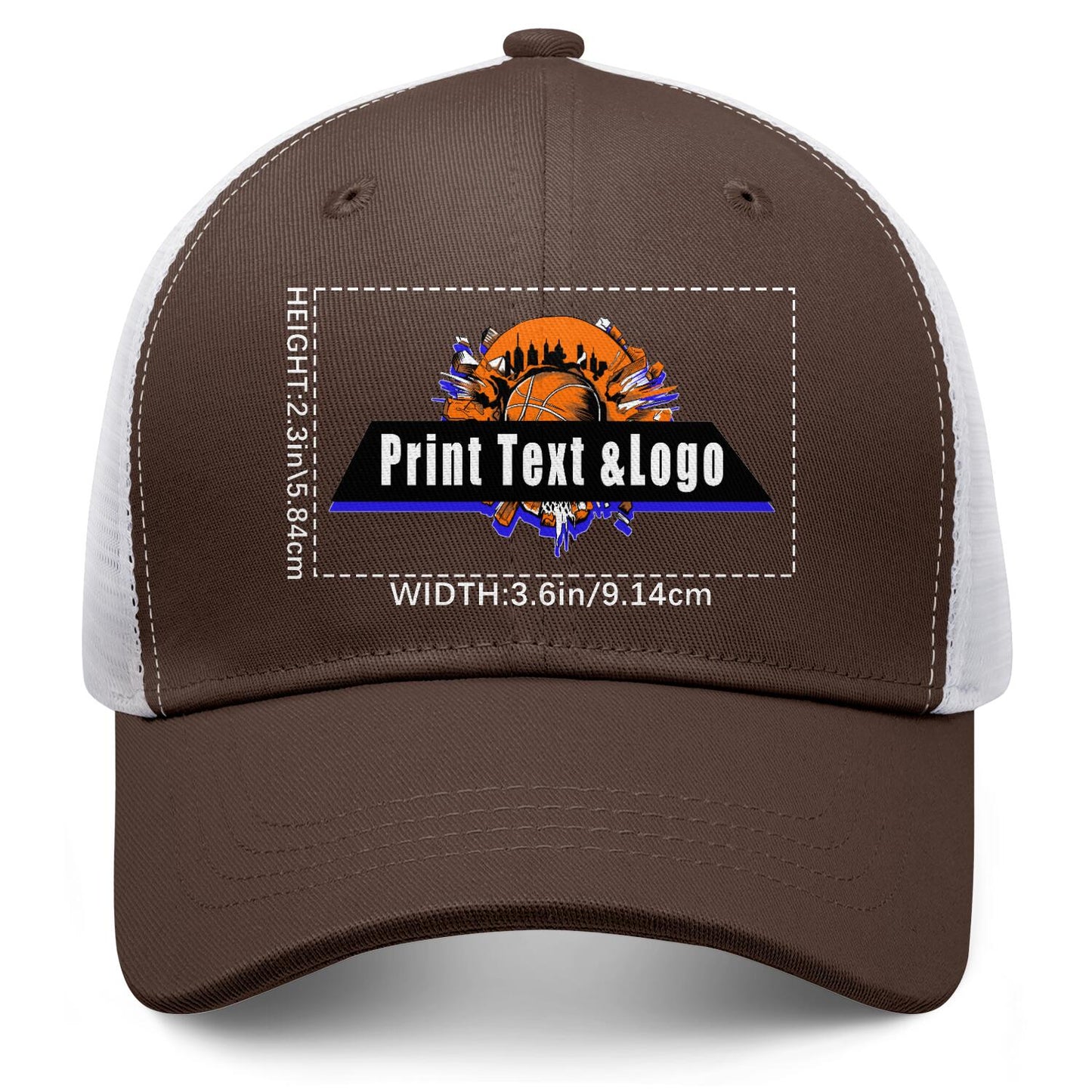 Custom Brown Mesh Duckbill Cap Personalized Style for Every Occasion Hat