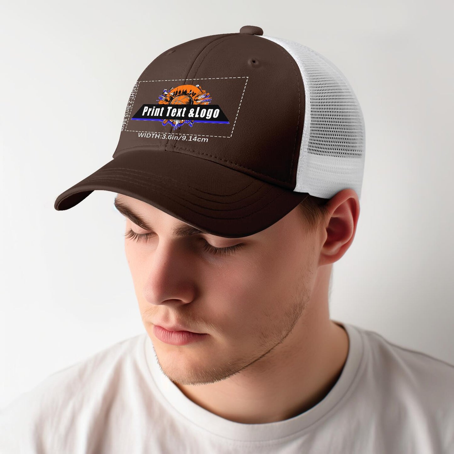 Custom Brown Mesh Duckbill Cap Personalized Style for Every Occasion Hat